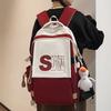School Bag Children Primary School Students Girls Burgundy Backpack Junior High School Students College Students Backpack