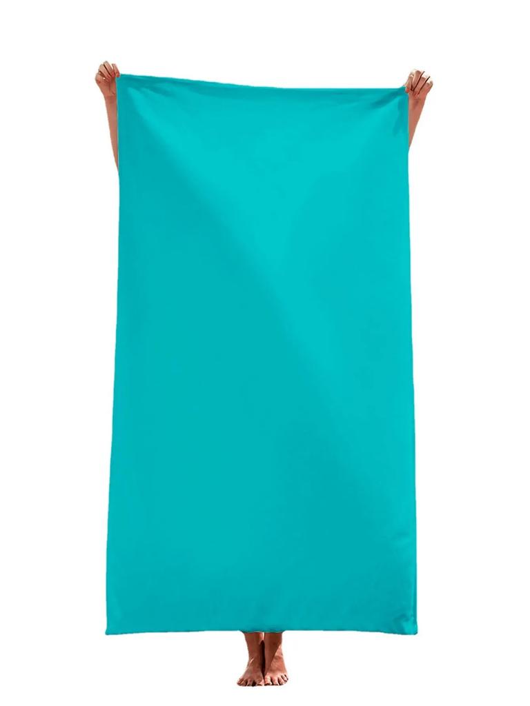 Double-sided Velvet Bath Towel Beach Towel Rectangular Beach Towel Soft and Comfortable Solid Color Beach Towel