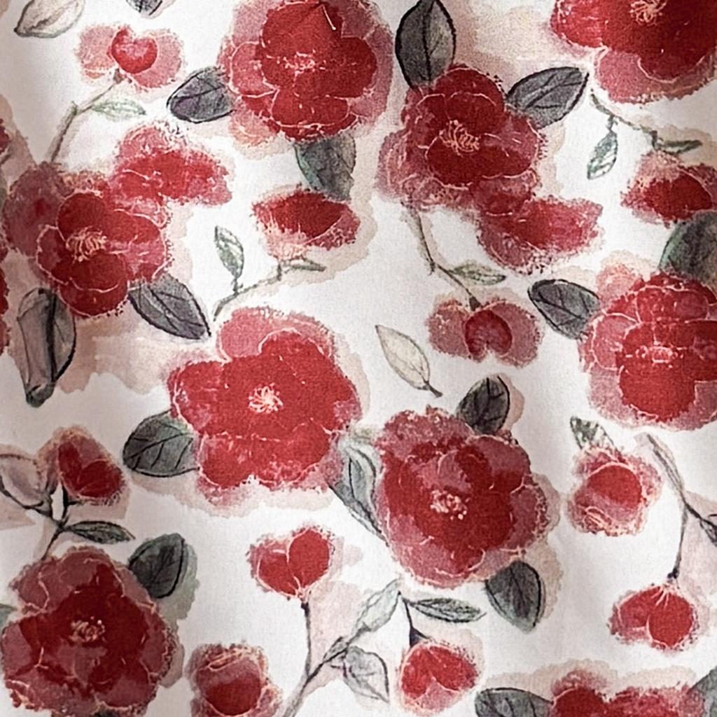 Girls Summer Rose Floral Dress Thin Patchwork Pastoral Baby Girl Sundress