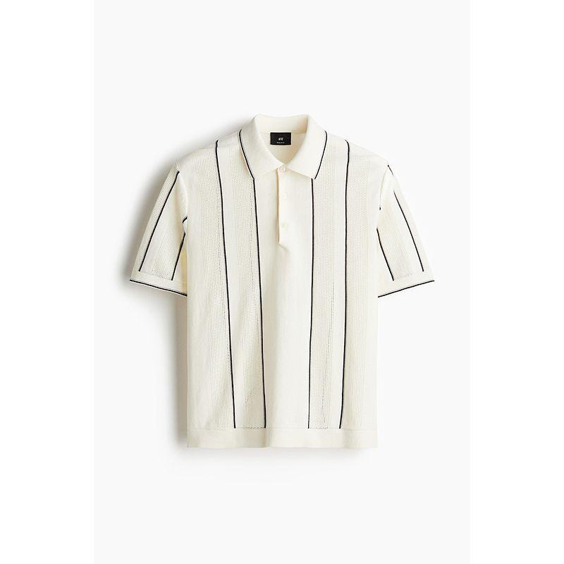 

Hm2025 Summer New Men s Clothing Fashion Casual Casual Standard Mesh Knitted Polo Shirt 1264932