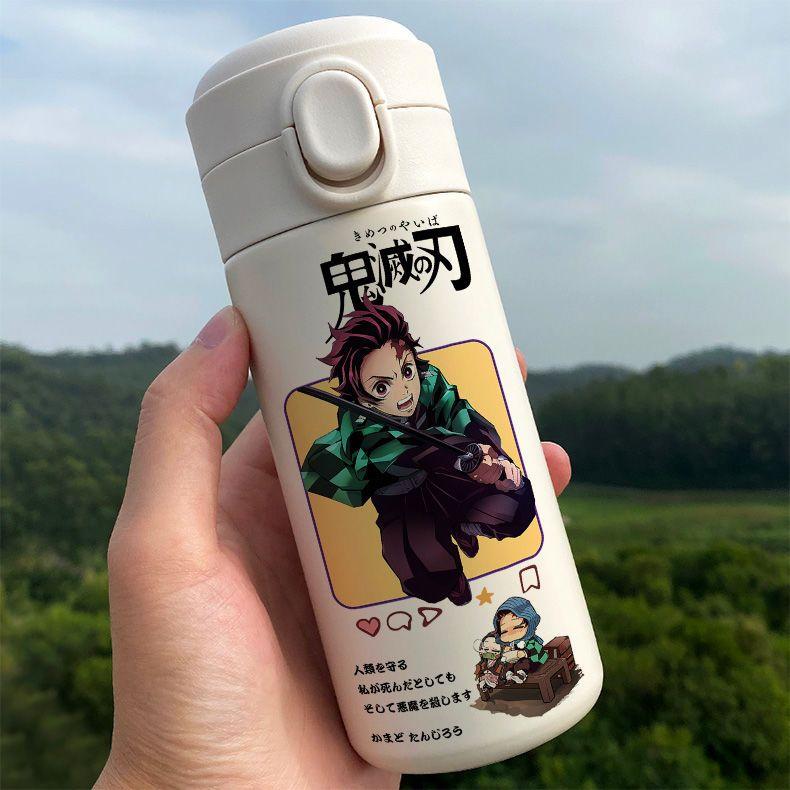 Demon Slayer vacuum pop-up thermos cup Kamado Tanjirou Kamado Nezuko Zenitsu Agatsuma anime creative portable water cup gift