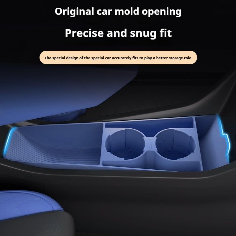 For BYD Seagull 2025 Car Central Control Lower Storage Silicone Glasses Storage Box Interior Modification Armrest Storage Tray