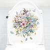 Birds Flowers Butterfly Toilet Seat Lid Stickers Self-Adhesive Bathroom Wall Sticker Floral, Birds, Butterfly Toilet Seat Decals DIY Removable