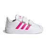 adidas VL COURT 2.0 Cow Leather Hook and Loop Balance Low Top Toddler Shoes White Infant And Toddler EG3890