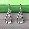 925 Sterling Silver AAA Zircon Water Droplets/raindrops Piercing Earrings Fashion Charm Wedding Jewelry