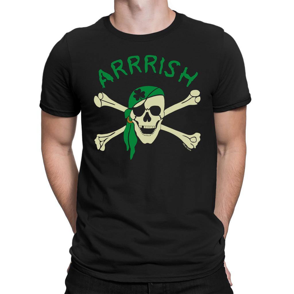 ARRRISH Mens T-Shirt Mens Womens Tees Top Funny Ireland St Patricks Day Paddy Irish Pirate