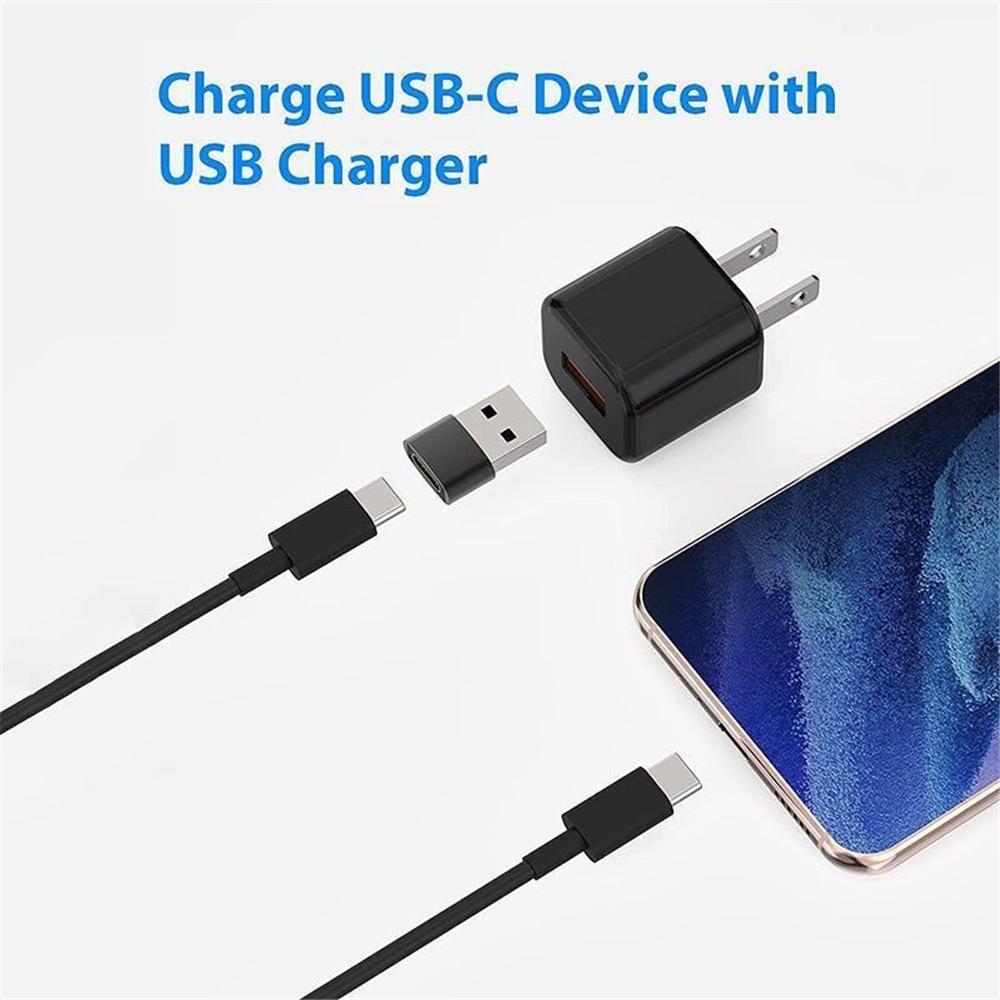 Charge Adapter Plug USB C 3.1 Type C Female to USB 2.0 Type A Male Port Laptop Mobile Phone Adapter Converter 2PCS 3