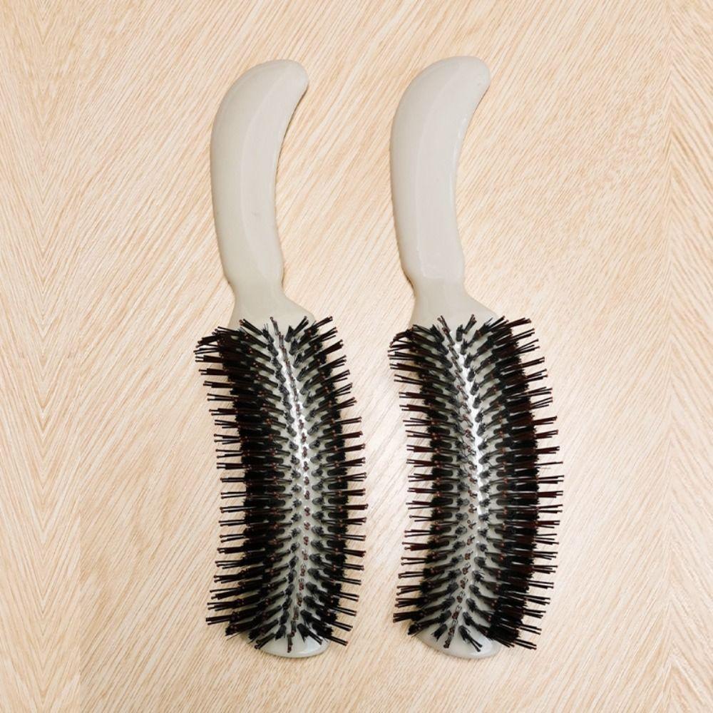 Brosse à Cheveux en Plastique Massant le Cuir Chevelu Cheveux Moelleux Peigne de Coiffure Antistatique Anti-Frisottis Peigne en Forme de S Barbe