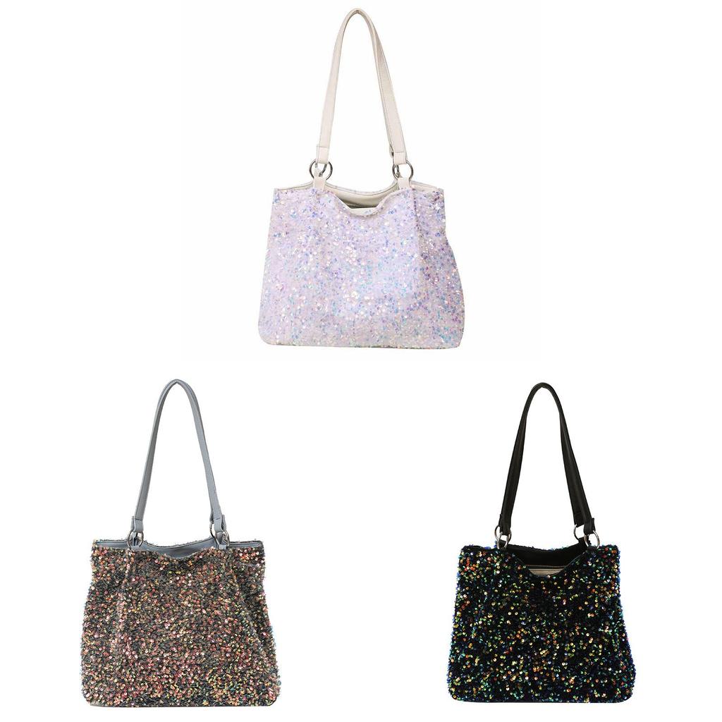 Large Capacity Sparkling Sequin Bucket Bag For Womens Daily Use