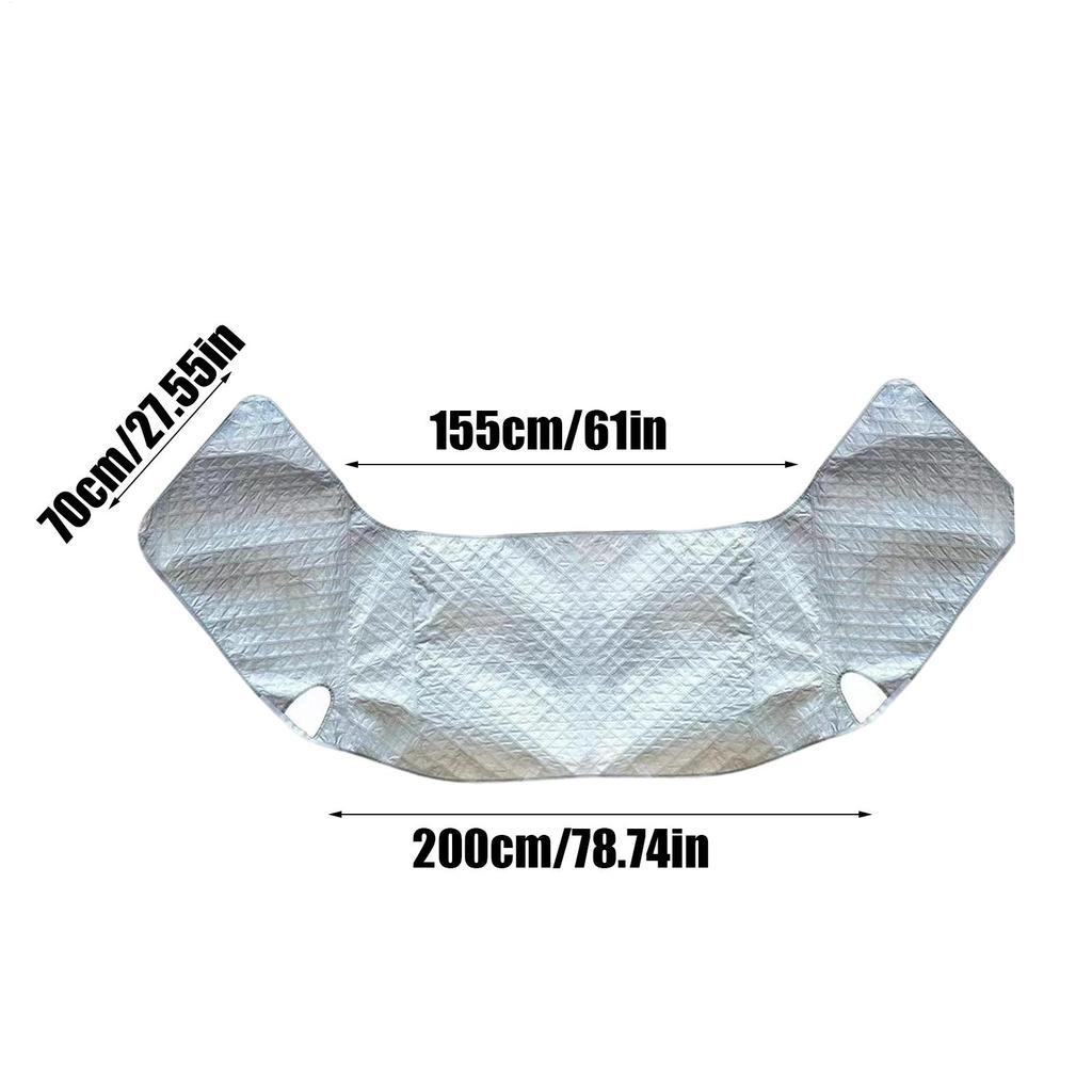 RV Windshield Cover Foldable Waterproof Protector Shield UV Protection RV Windshield Sunshade For Ice Snow Winter Frost Exterior