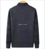 Men's Mid-Age & Senior Plus Velvet Thick Sweater - New Faux Two-Piece Winter Top
