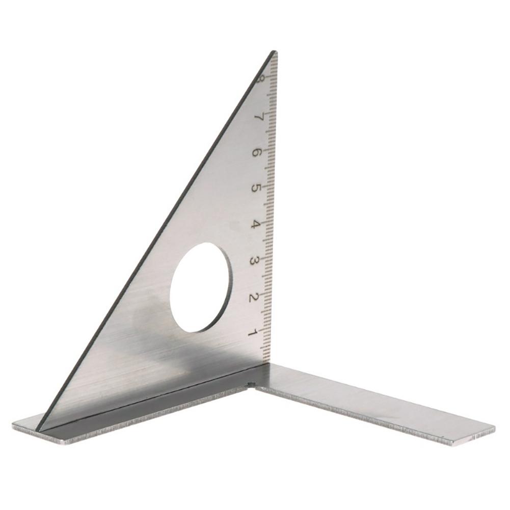 Woodworking Ruler Layout Miter Stainless Steel Triangle Rafter 45 Degree 90 Degree Metric Gauge