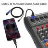 USB-C To XLR Male Audio 3Pin Adapter Cord Cable Type-C To XLR for Active Speakers Mixers