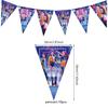 Demon Hunter K-POP Birthday Party Set: Paper Plates, Cups, Tableware, Banner, Flags