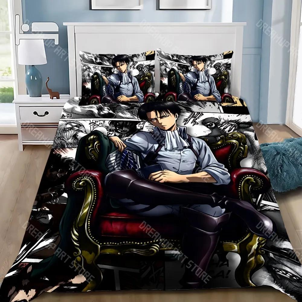 Bettbezug Kissenbezug Bettwäsche-Set Erwachsener Junge Attack on Titan Mädchen Schlafzimmer Dekoration Kinder Geschenk Einzel Doppel Groß Si
