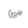 Hot Sale Body Jewelry: Titanium Labret Flatback Tragus Earring Stud Internal Thread Zircon Rings