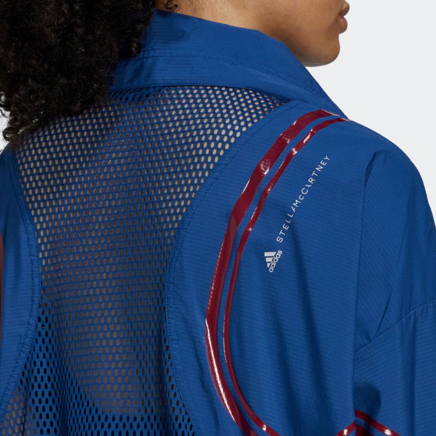 Adidas Stella McCartney Series Solid Color Slim Sports Jacket Daily Casual Outerwear Women Royal-Blue HI6131