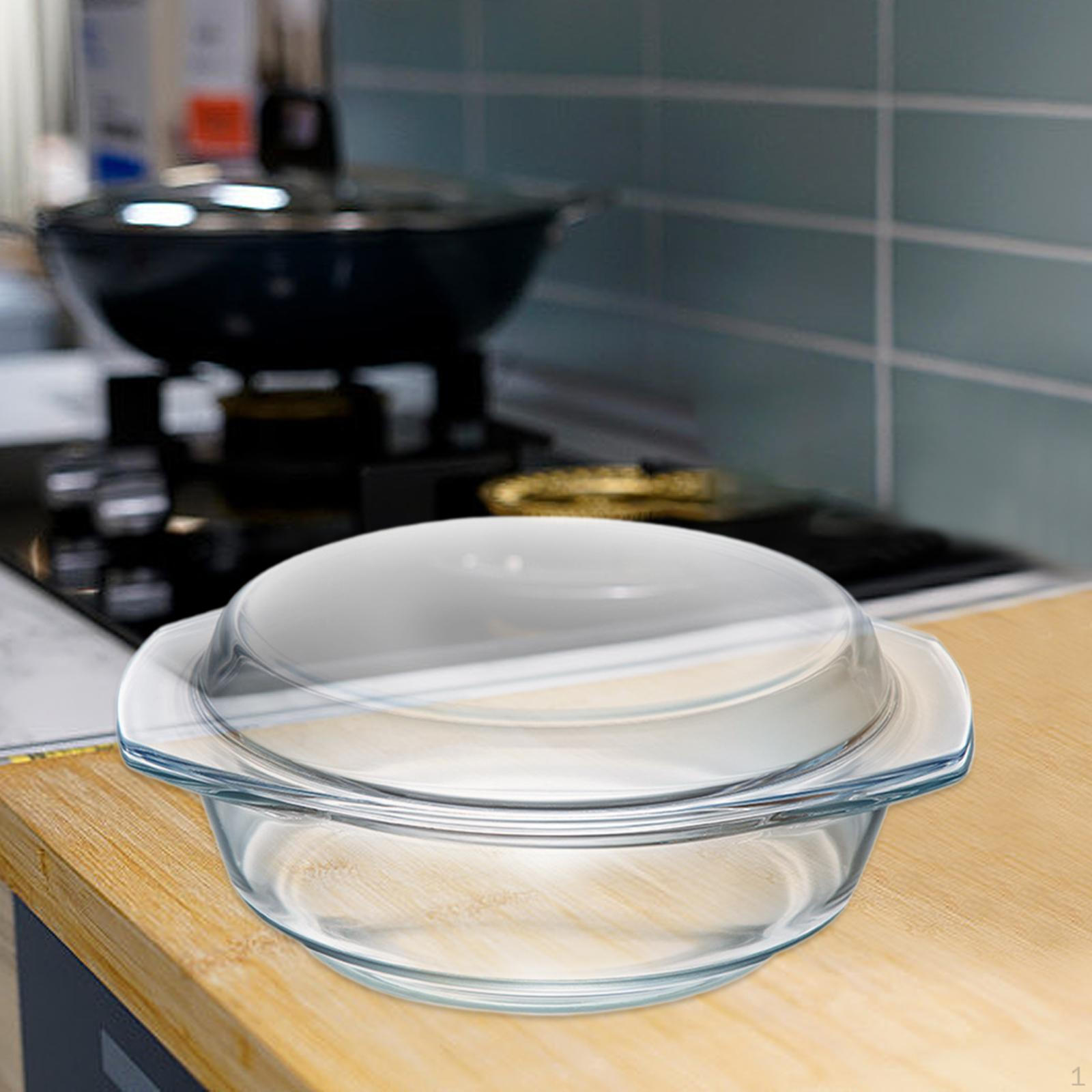 

Кастрюля со стеклянной крышкой, термостойкая, с крышкой, контейнер для выпечки 0.65L