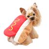 Pet Funny Costume Dog Halloween Clothes For Small Medium Dogs Cat Dreess Up Adjustable Puppy Hot Dog Shaped Apparel Yorkie Gifts