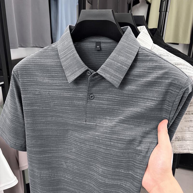 Yiliteng Men s Short-Sleeve Business Casual Polo Shirt YTMTST7060 2XL