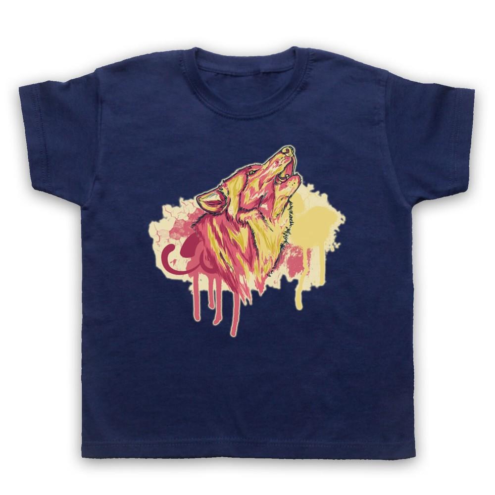 

Wolf Spray Paint Graffiti Graphic Art Cool Retro Kids Childs T-Shirt 2XL