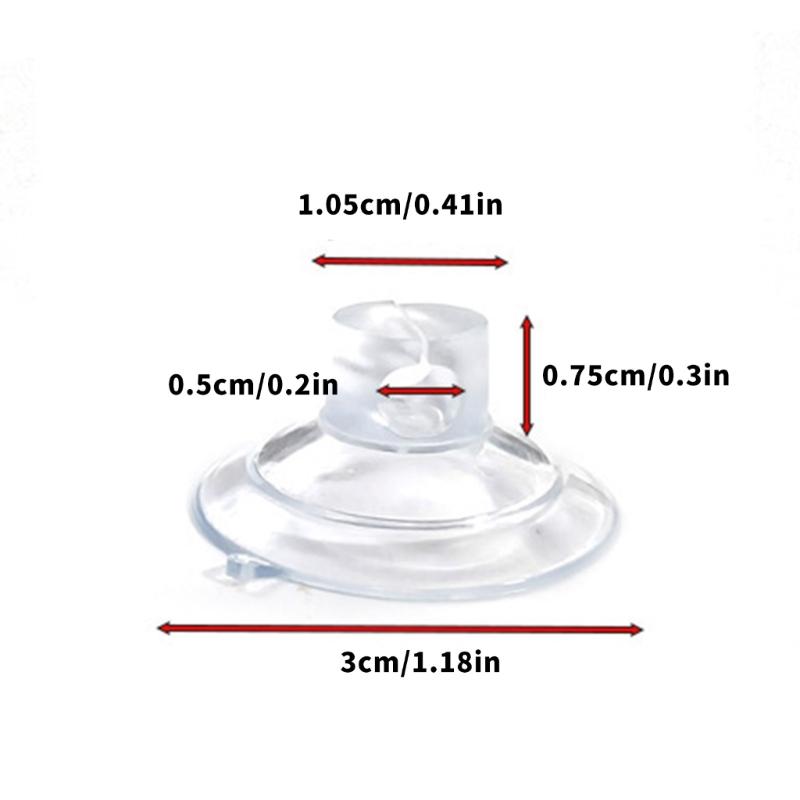 Pack of 60 Clear Suction Hooks with Cable Slot Transparent Suction Cup Holder HX6C