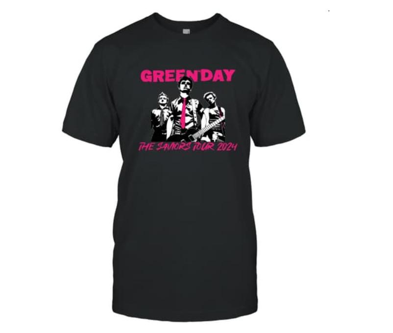 Green Day The Saviors Tour 2024 Black T-Shirt Unisex T-Shirt XXXXL