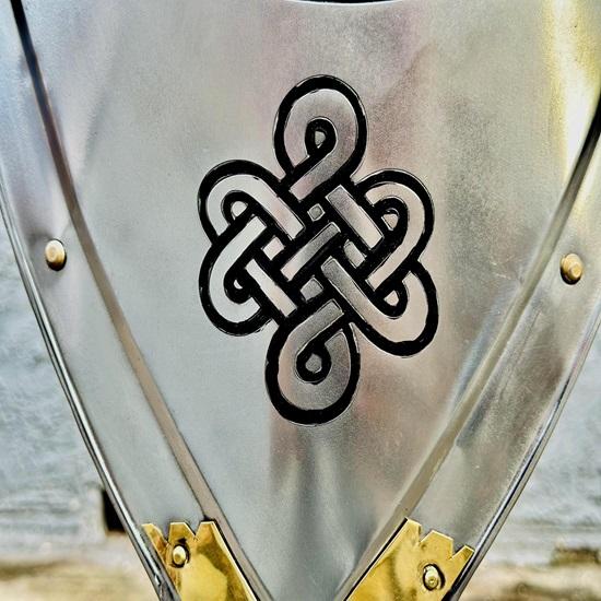 71,12 cm scut medieval cavaler templier Scut de încălzire Scut de oțel calibrul 18