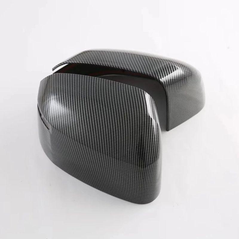 For Hyundai Santa Fe 2018 - 2024 ABS Carbon Fiber Black Rearview Mirror Cover Trims Sticker Car Styling Accessories