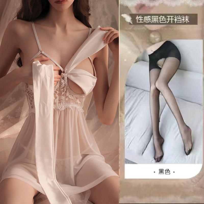 Sexy underwear lace sensual seductive pajamas loungewear sexy steel tray small breasts gather girls sexual fun clothes