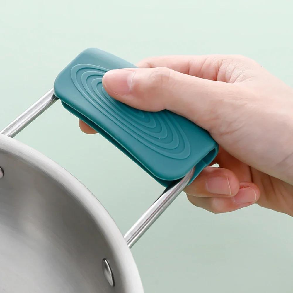 1Pair Of Silicone Handles Anti-Scalding Non-Slip SilicOne Pot Handle Cover Heat Insulation Handle Cover Kitchen Accessories