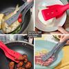 Heat Resistant Egg Flipper Spatula Silicone Fried Steak Clamp Spatulas Bread Clip  Barbecue Use