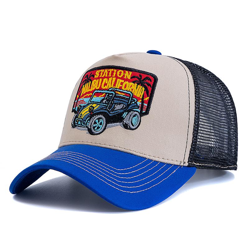 Unisex Sommer Angelmütze Atmungsaktives Mesh Truckerhut Herren Damen Großer LKW Bestickt Snapback Outdoor Angelhut