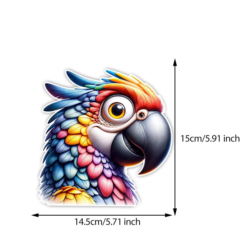 Cute Parrot Bird Art Car Stickers Waterproof Vinyl Decals Auto Body Window Bumper Decor Motorcycle Helmet Stickers TM310