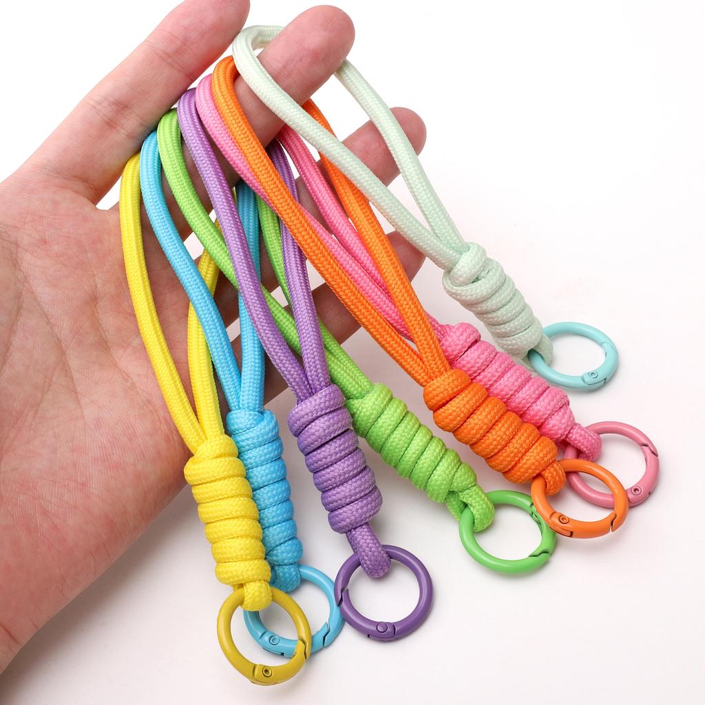 16cm Polyester Versatile Single Strand Umbrella Rope Keychain