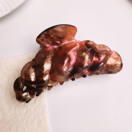 Hair Claw for Women Crescent Moon Shape Hair Clip Gradient Color Back Head