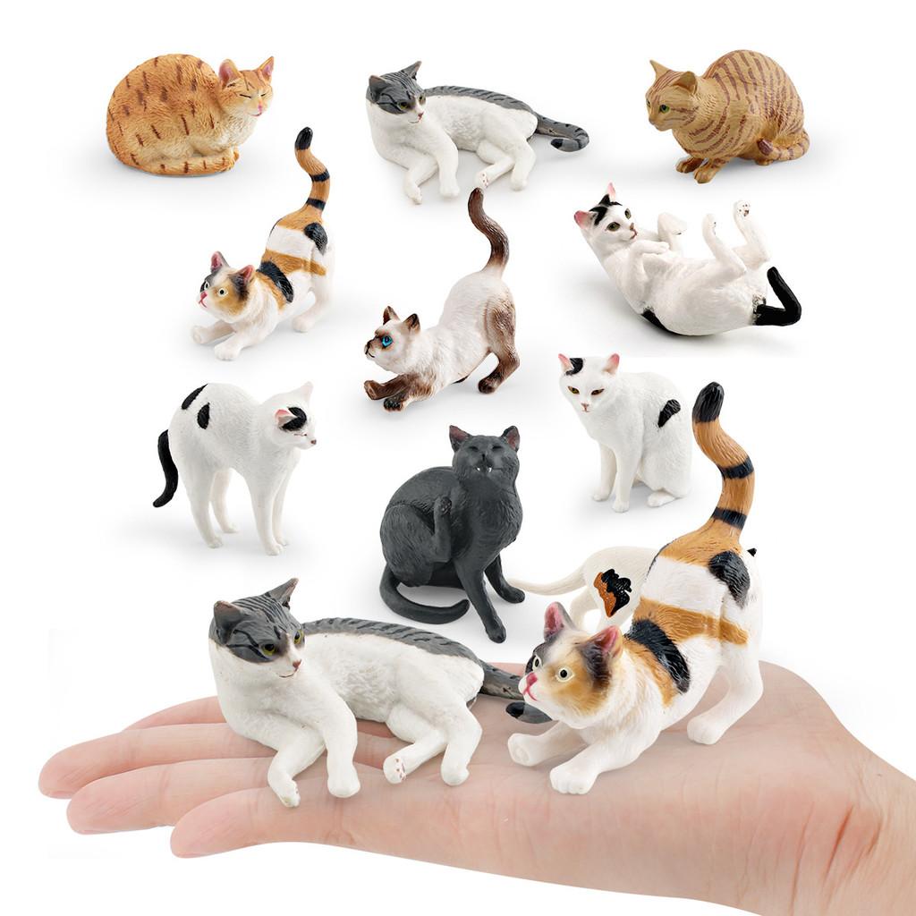 American Shorthair Pvc Cat Model Animal Toy Educational Display For Children
