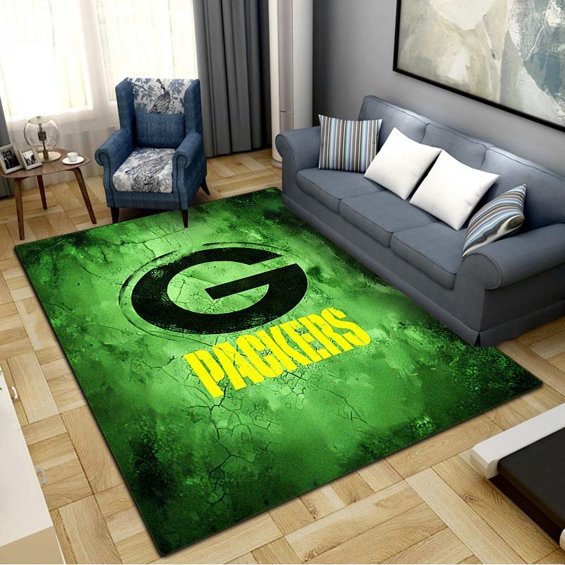 Green Bay Packers Carpet Rug for Living Room Bedroom Home Sofa Decoration,Kids Play Non-slip Floor Mat