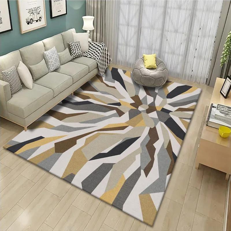 Simple Modern Carpet Large Area Rug for Living Room Bedroom Kitchen Home Decoration Soft Light Mat