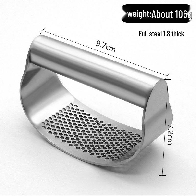 Stainless Steel Ring-Shaped Handheld Garlic & Ginger Press