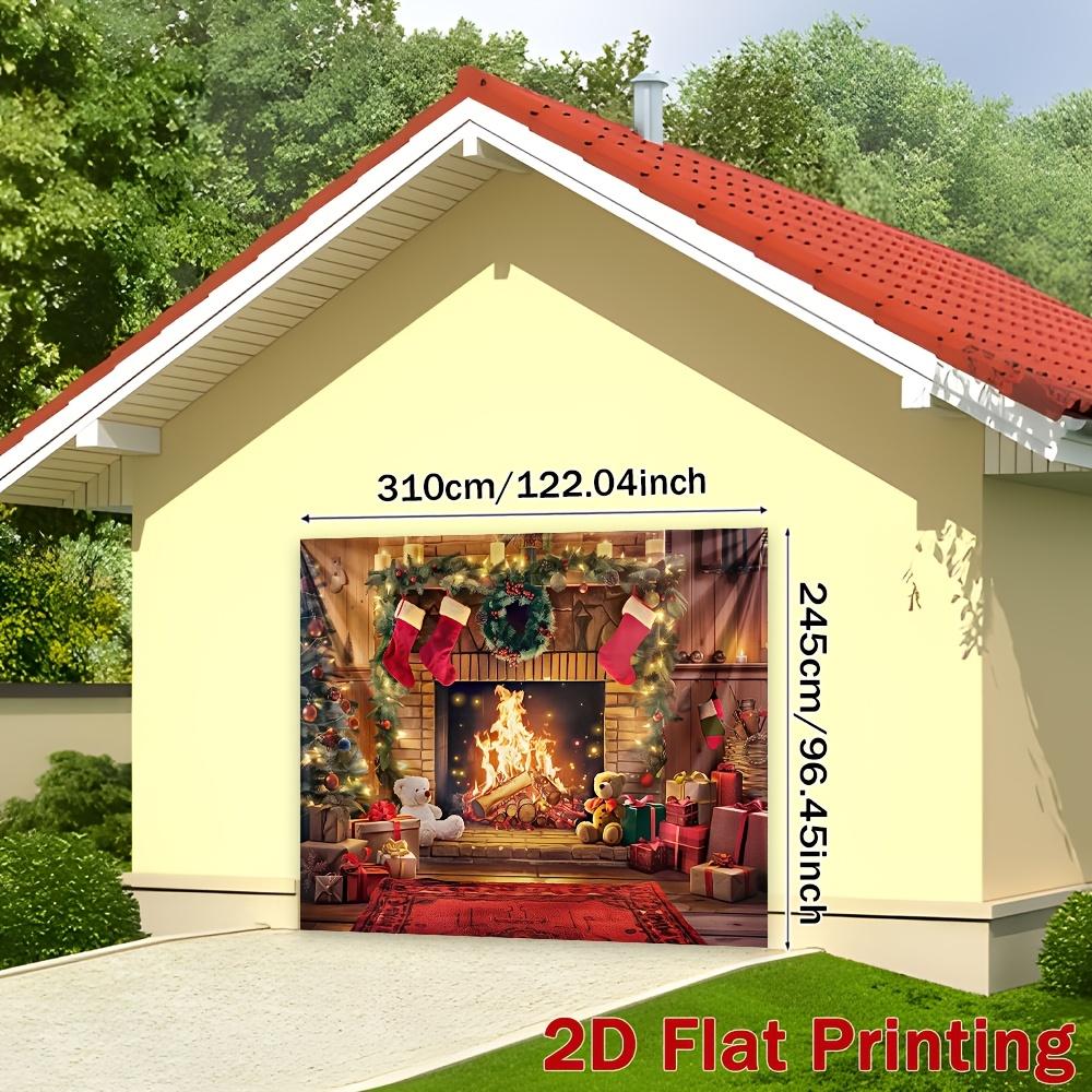 1Pcs Christmas Fireplace Stockin Decoration Background Bedroom Backdrop Decorations For Photo Studio Photo Booth Christmas Party