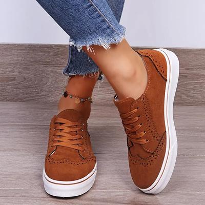 Herbst-Sneaker für Damen, modische Schnürschuhe, lässige flache Turnschuhe, bequeme Turnschuhe mit weicher Sohle, Zapatos de Mujer in Übergröße
