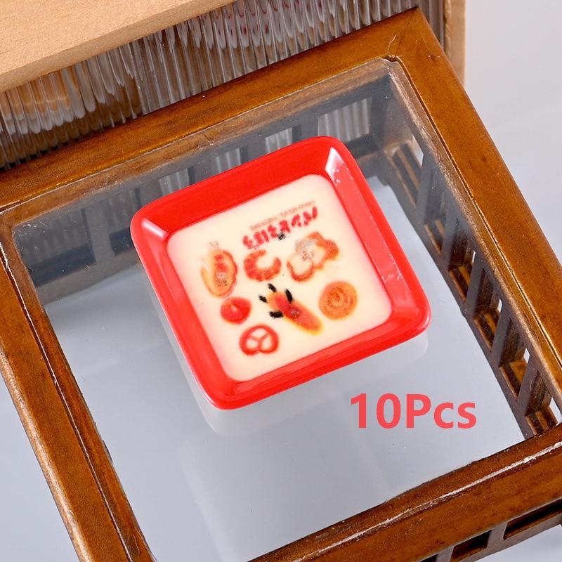 

10 шт. 1/12 Кукольный домик Мультяшный Мини Набор Подносов и Посуды Кукольный домик Симуляция Кухонное Украшение Игрушка Детские Игрушки для Ролевых Игр A3