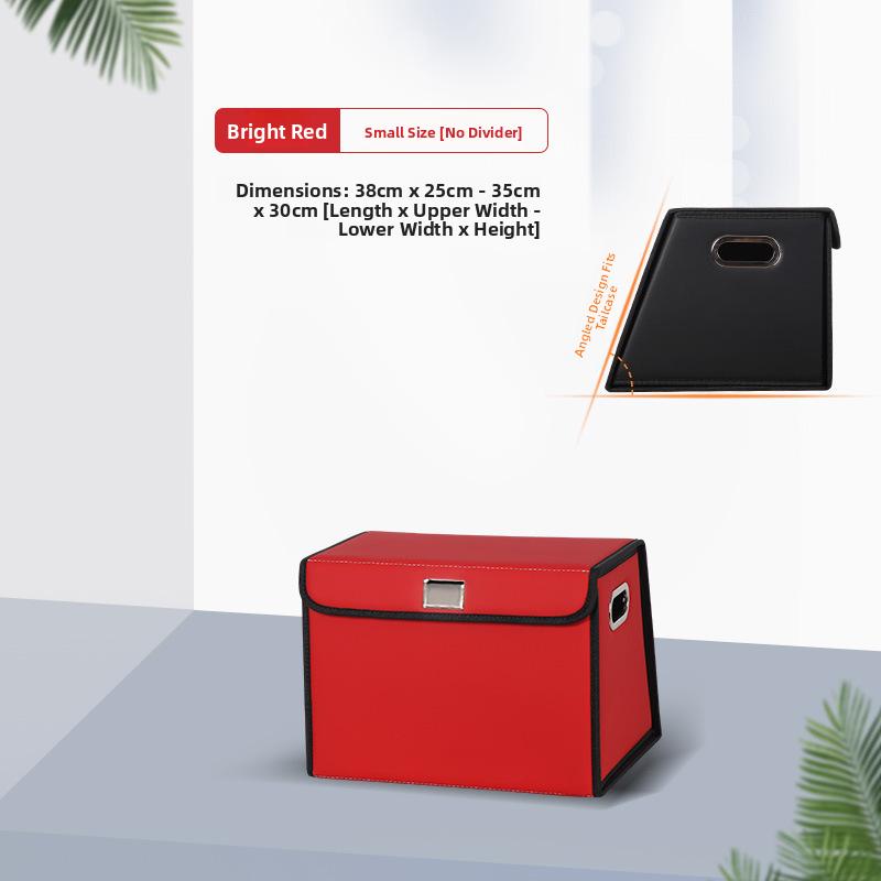 Large Capacity Car Trunk Storage Box SUV Organizing Case Leather Material Business Style Warmth Retention  Type Placement