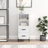 Vidaxl Cabinet, White, Glossy, 34.5X34X90 Cm, Wood-Based Material