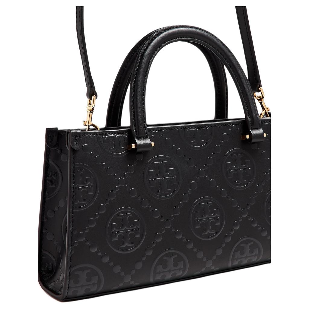 Tory Burch T Monogram Brand Print Zipper Closure Leather Shoulder Crossbody Handbag Small Women handbags Black 164641-001