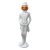 Horror Retro Desktop Decor Pumpkin Gentleman Figurine, Halloween Head Man Statue, Spooky Figurine 3D Printed Ornament for Shelf Mantel Tabletop Statue