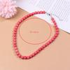 Exquisite 4 6 8Mm Beads Pink Blue Natural Stone Beaded Necklace For Women Simple Chokers Daily Party Jewelry Gift