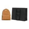 MCM Stark Studded Side Buckle Monogram Napa Leather Trim Backpack Unisex backpack Brown Cognac MMKAAVE09CO001