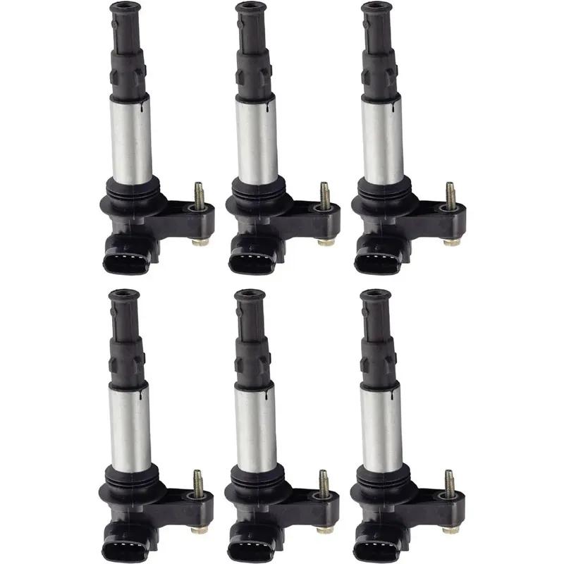 6Pcs 12629037 Ignition Coil For Cadillac CTS SRX STS Opel Vectra Signum Saab 9-3 Buick Allure Rendezvous 12613057 12583514